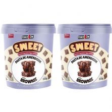 Kit 2X Pasta de Amendoim Sweet - 500g Brownie - Power One