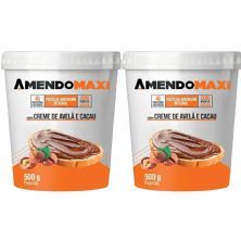 Kit 2X Pasta Integral de Amendoim - 500g Creme de Avel� e Cacau - AmendoMaxi