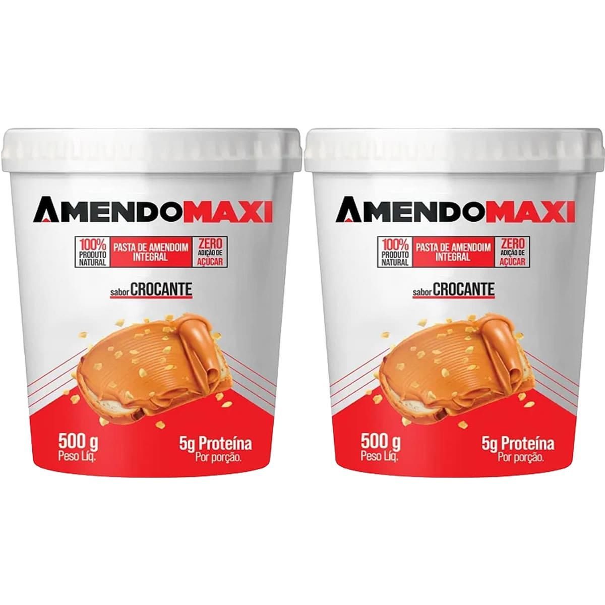 Kit 2X Pasta Integral de Amendoim - 500g Crocante- AmendoMaxi