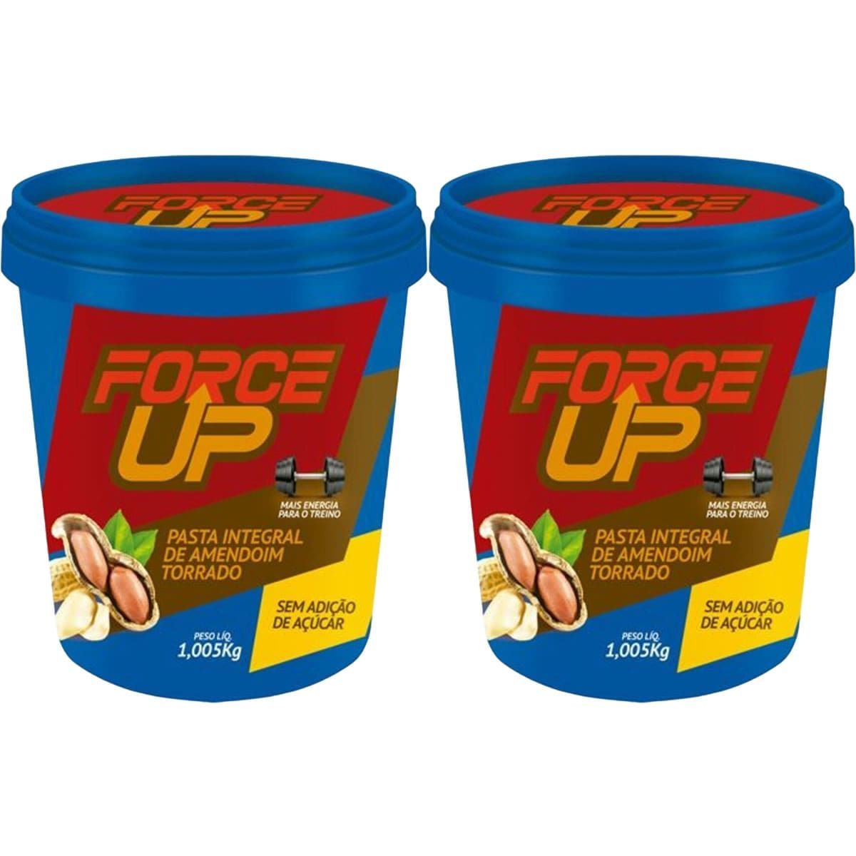 Kit 2X Pasta Integral de Amendoim Tradicional - 1000g - Force Up