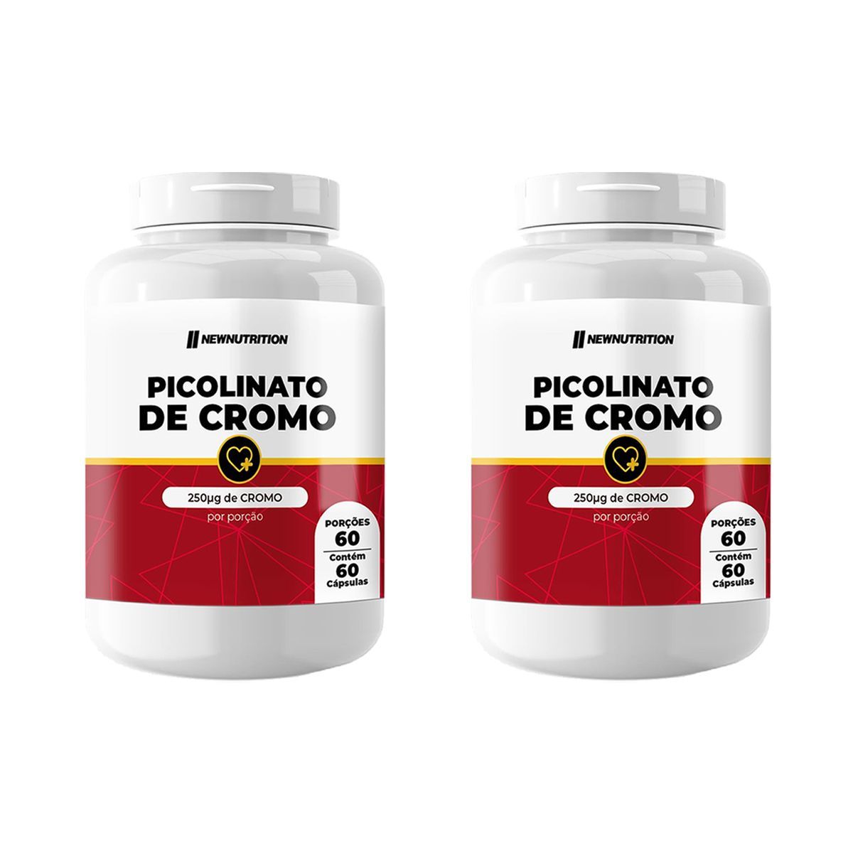 Kit 2X Picolinato de Cromo - 60 C�psulas - NewNutrition