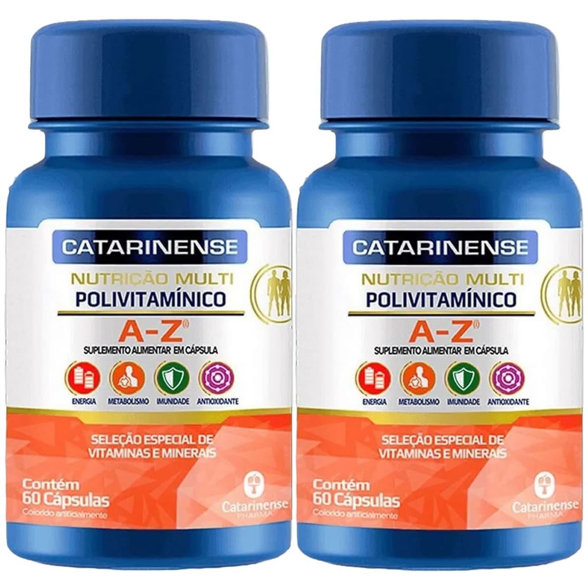 Kit 2X Polivitam�nico A-Z Multi - 60 C�psulas - Catarinense Nutri��o