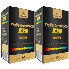 Kit 2X Polivitam�nico AZ - 60 C�psulas - Gold Lab