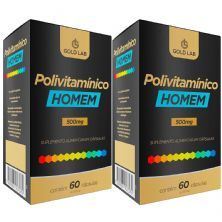 Kit 2X Polivitam�nico Homem - 60 C�psulas - Gold Lab