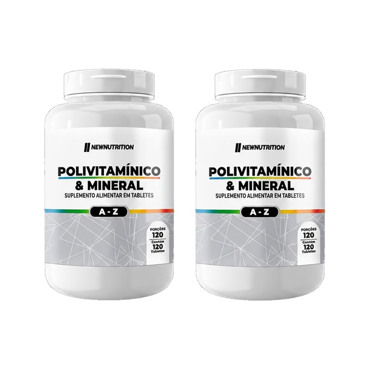 Kit 2X Polivitam�nico & Mineral A-Z - 120 Tabletes - NewNutrition
