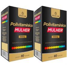 Kit 2X Polivitam�nico Mulher - 60 C�psulas - Gold Lab