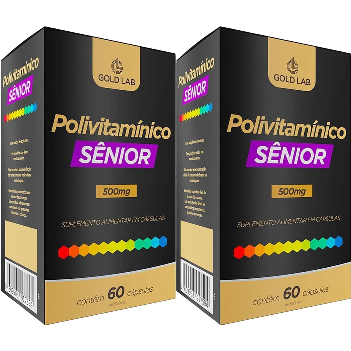 Kit 2X Polivitam�nico S�nior - 60 C�psulas - Gold Lab