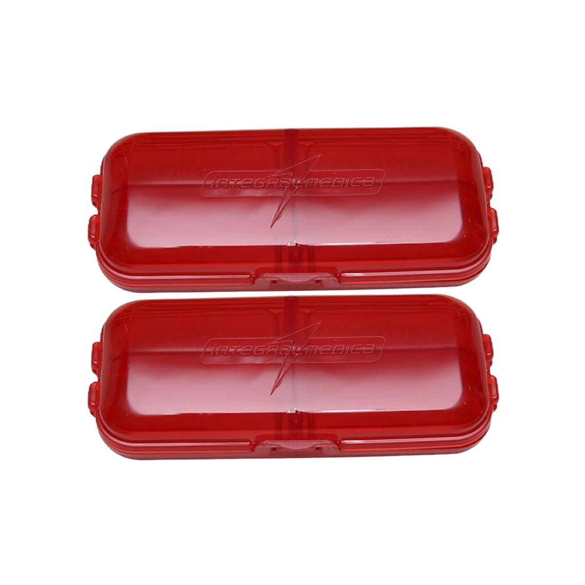 Kit 2X Porta C�psula Vermelho - IntegralM�dica