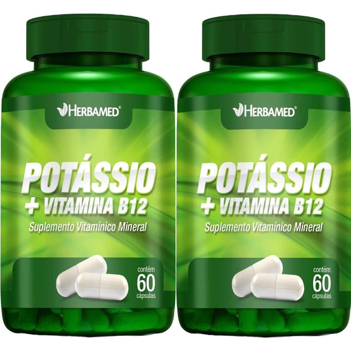 Kit 2X Potassio + Vitamina B12 - 60 C�psulas - Herbamed