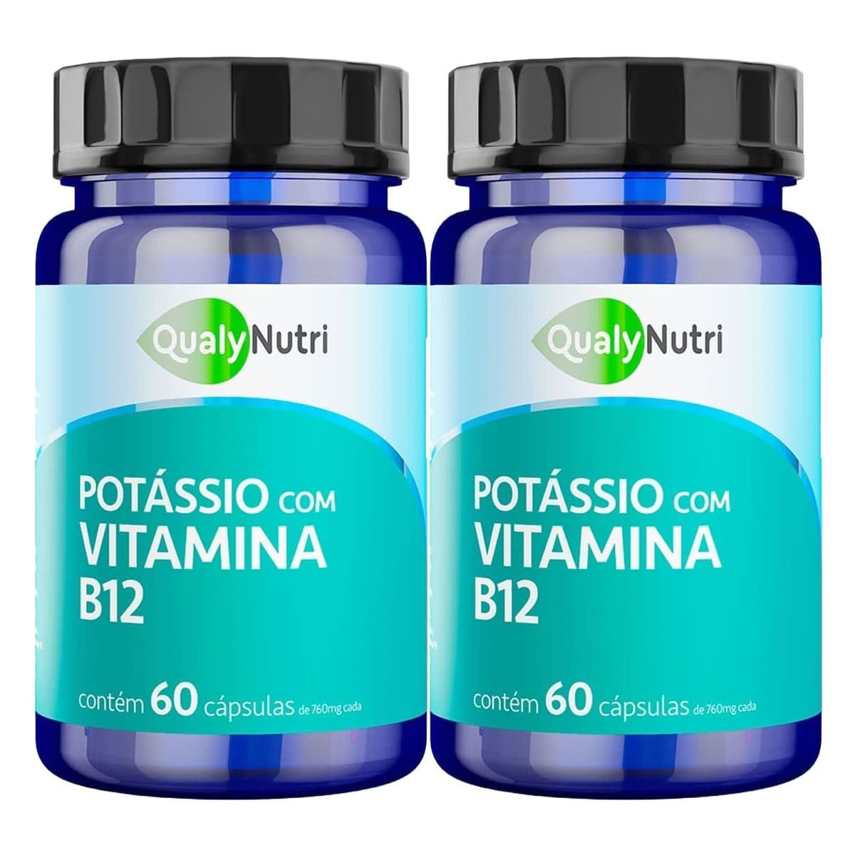 Kit 2X Pot�ssio + Vitamina B12 - 60 C�psulas - QualyNutri