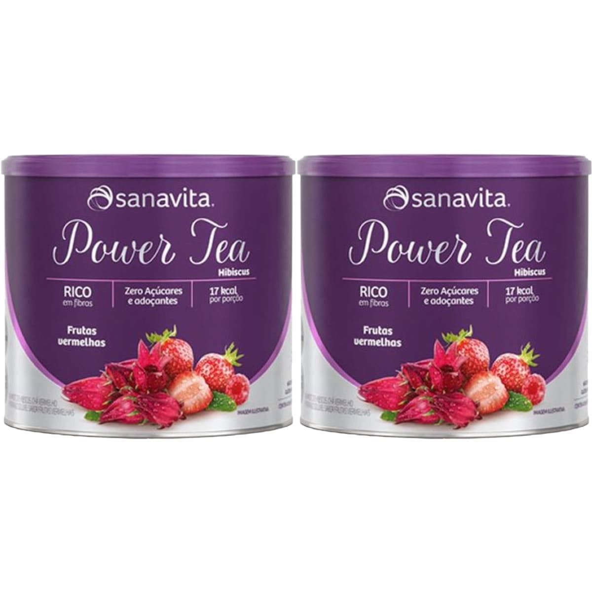 Kit 2X Power Tea - 200g Frutas Vermelhas - Sanavita