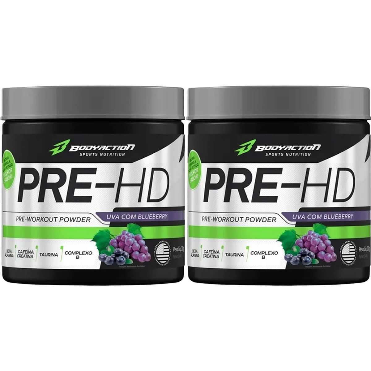 Kit 2X Pre-HD - 200g Uva Com Blueberry - BodyAction