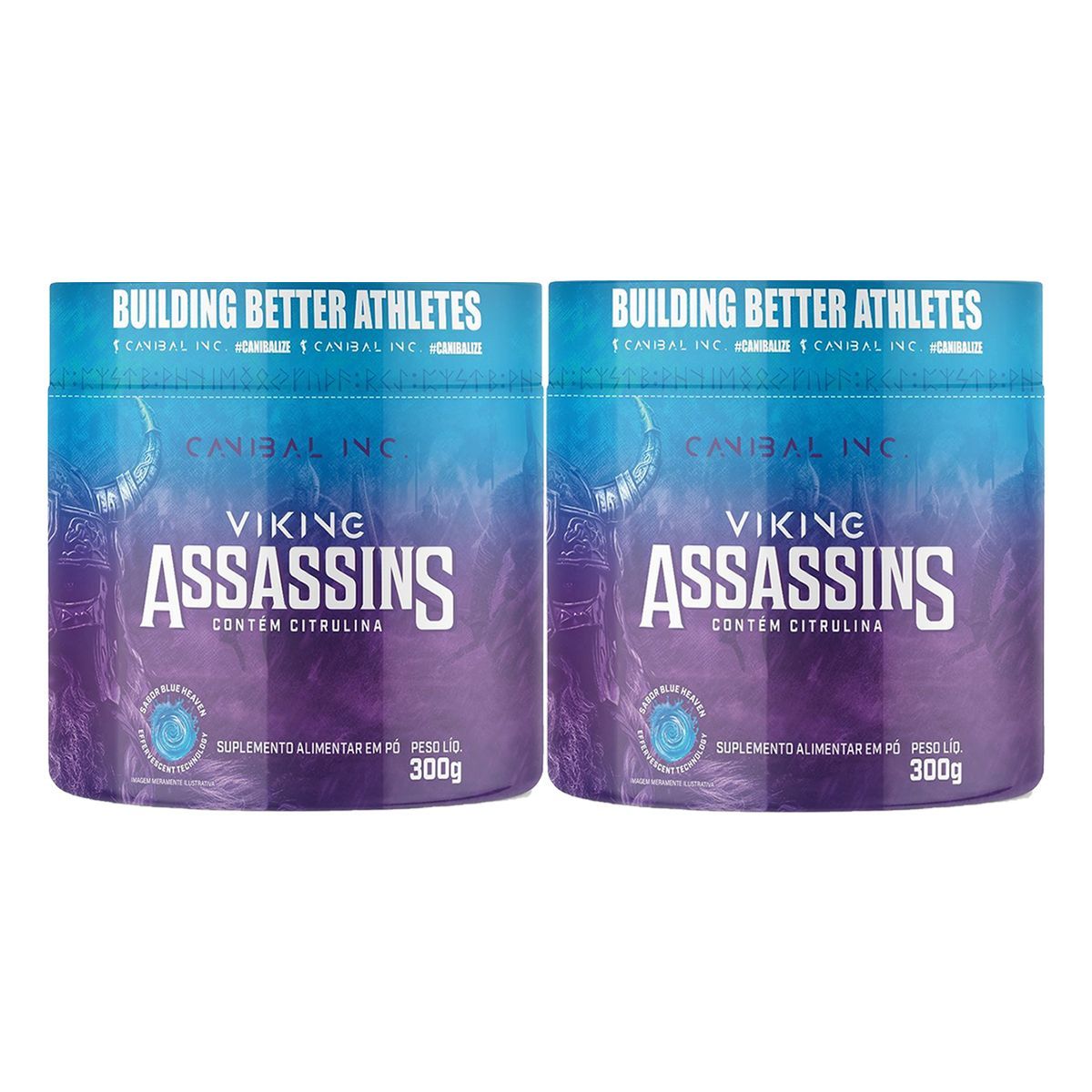 Kit 2X Pr� Treino Viking Assassins - 300g Blue Heaven - Canibal