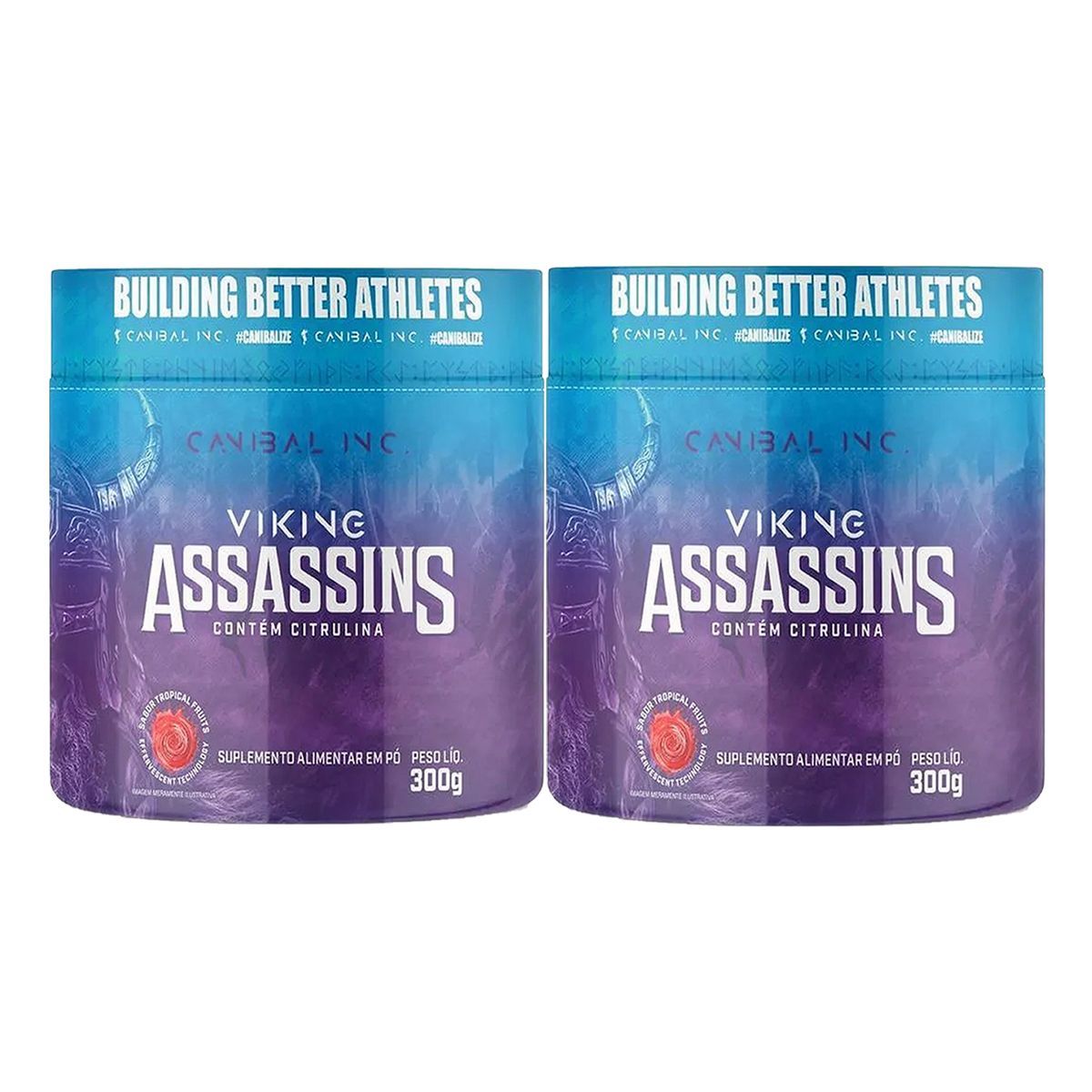 Kit 2X Pr� Treino Viking Assassins - 300g Tropical Fruits - Canibal
