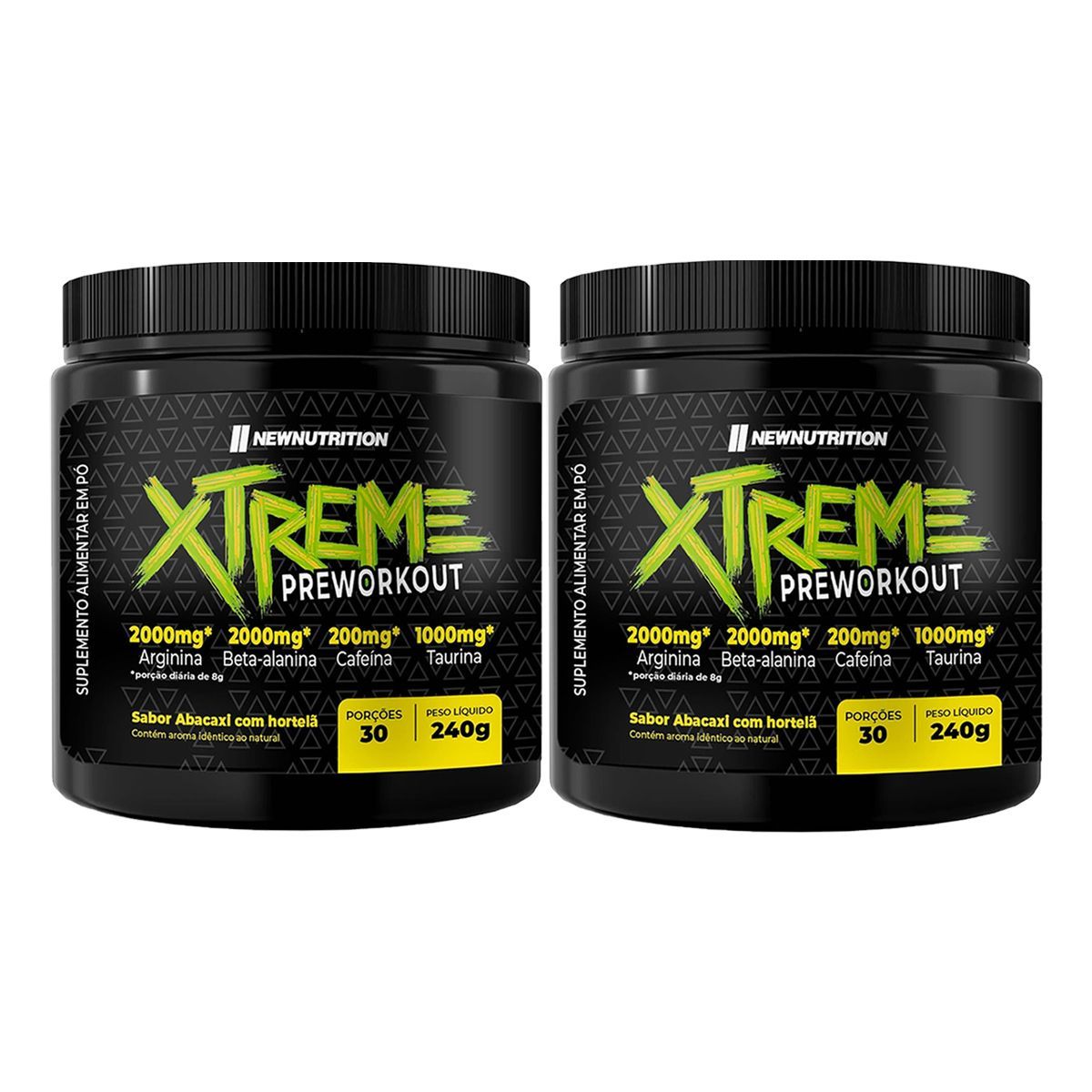 Kit 2X Pr�-treino Xtreme - 240g Abacaxi com Hortel� - NewNutrition