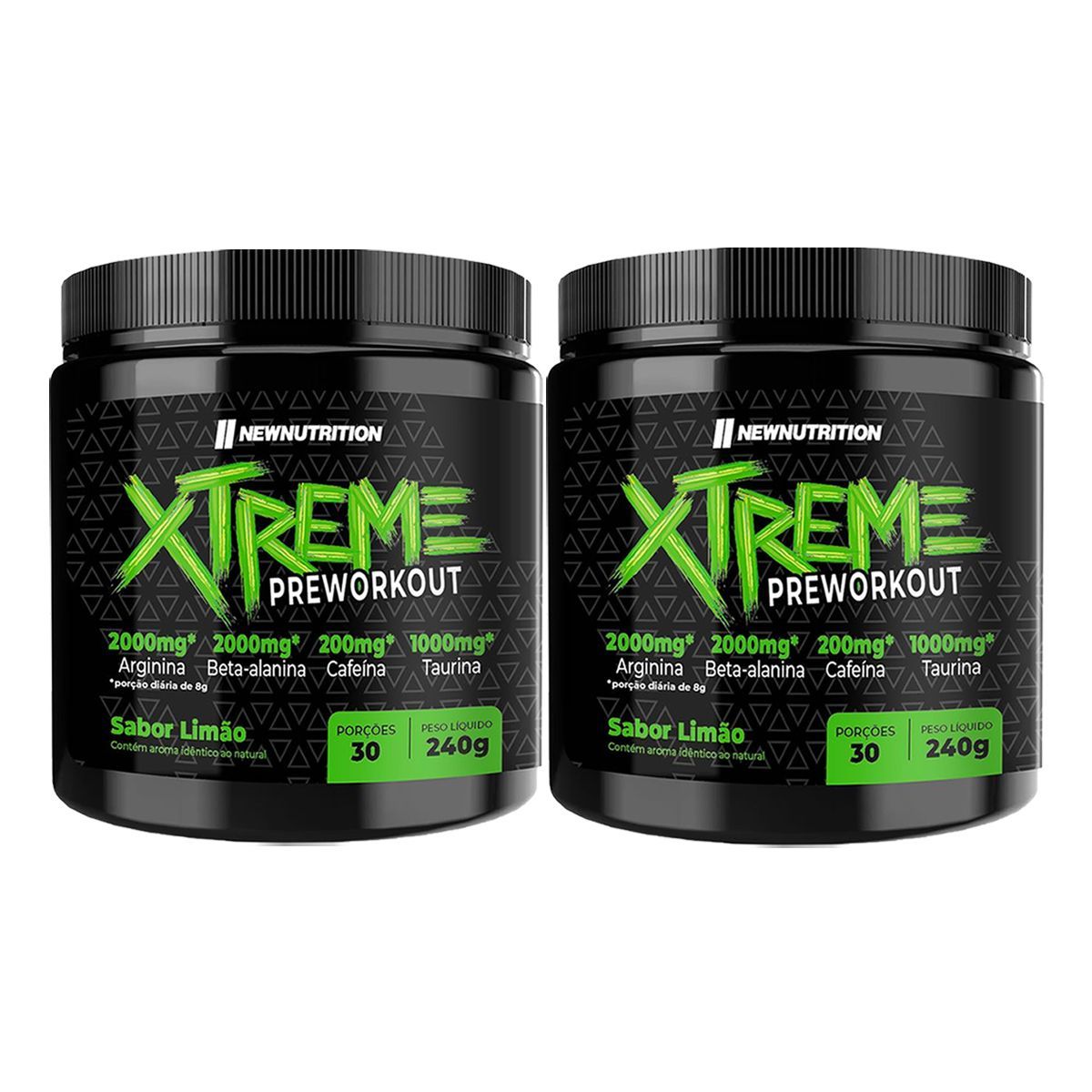 Kit 2X Pr�-treino Xtreme - 240g  Lim�o - NewNutrition