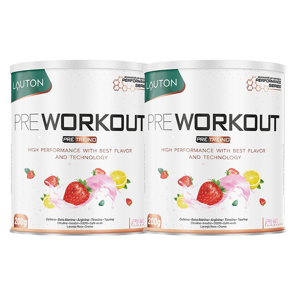 Kit 2X Pr� Workout - 200g Pink Lemonade - Lauton Nutrition