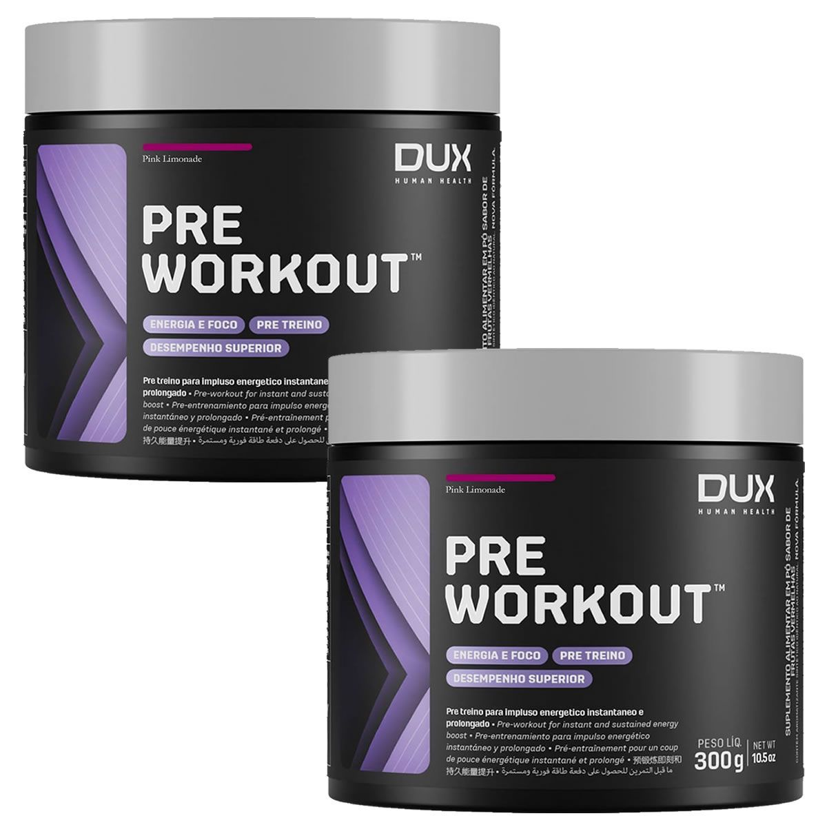 Kit 2X Pre Workout Original - 300g Pink Lemonade - Dux Nutrition