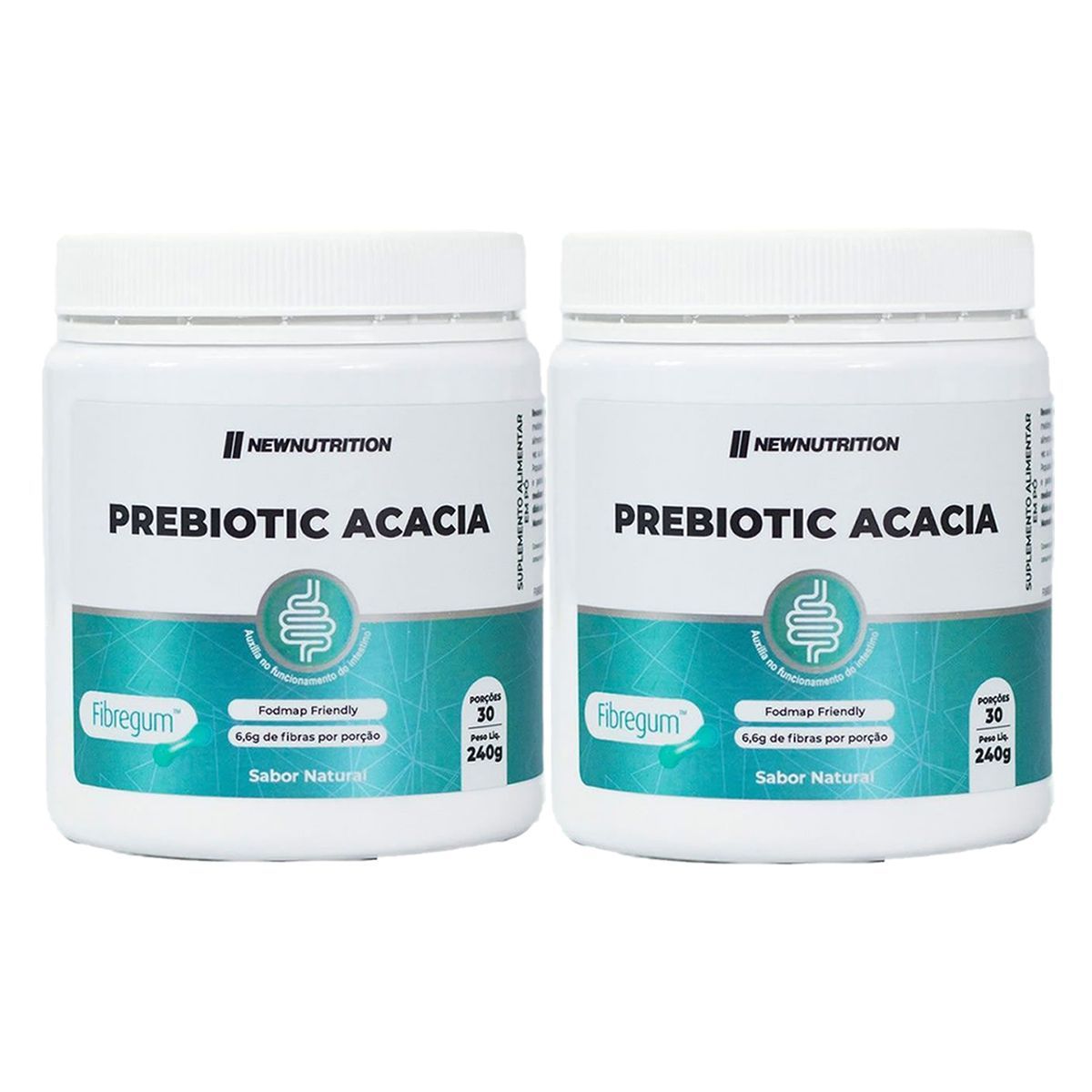 Kit 2X Prebiotic Acacia - 240g Sabor Natural - NewNutrition