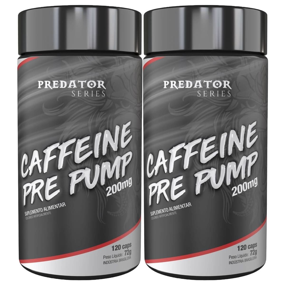 Kit 2X Predator Caffeine Pre Pump 200mg - 120 C�psulas - Nutrata
