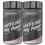 Kit 2X Predator Caffeine Pre Pump 200mg - 120 C�psulas - Nutrata