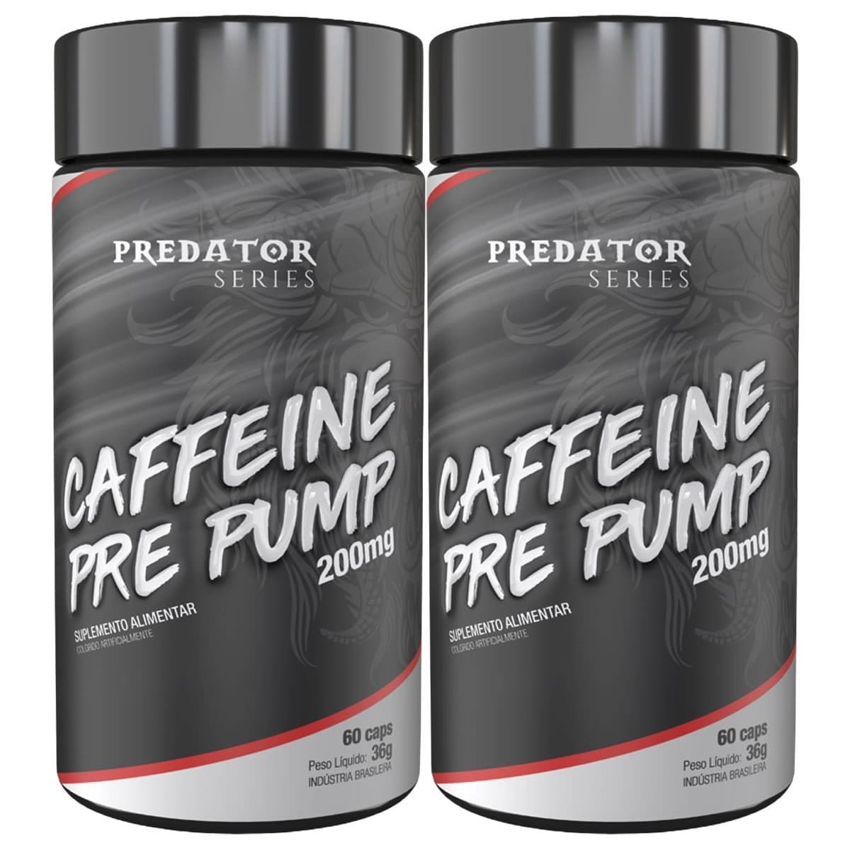 Kit 2X Predator Caffeine Pr� Pump - 60 C�psulas - Nutrata