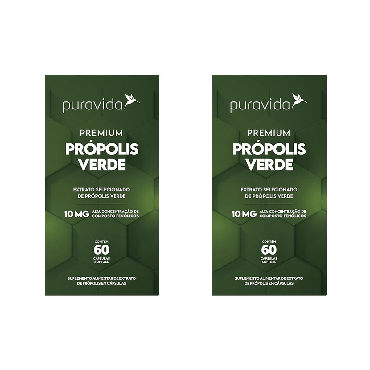 Kit 2X Premium Pr�polis Verde - 60 C�psulas - Puravida