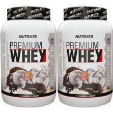 Kit 2X Premium Whey - 900g Cookies & Cream - Nutrata