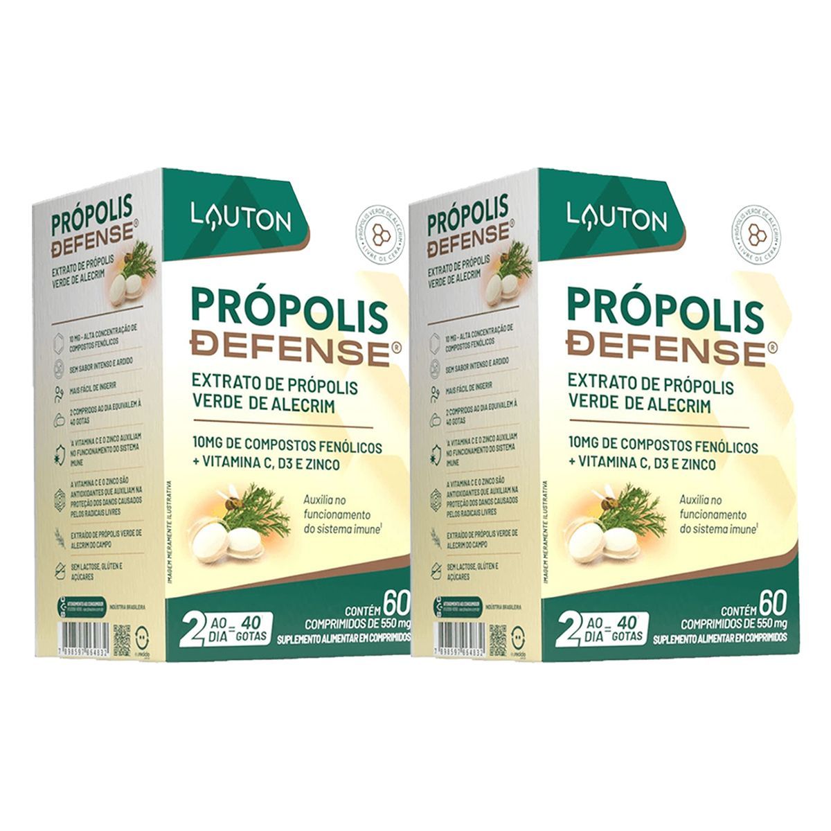 Kit 2X Pr�polis Defense - 60 Comprimidos - Lauton Nutrition