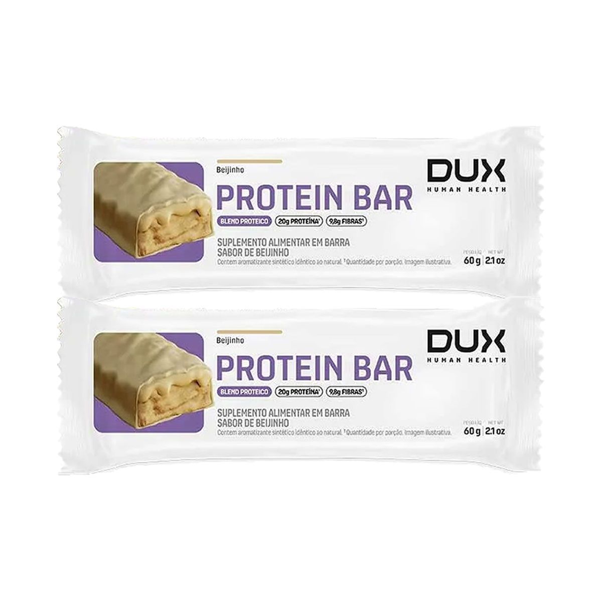 Kit 2X Protein Bar - 1 Unidade 60g Beijinho - Dux Nutrition