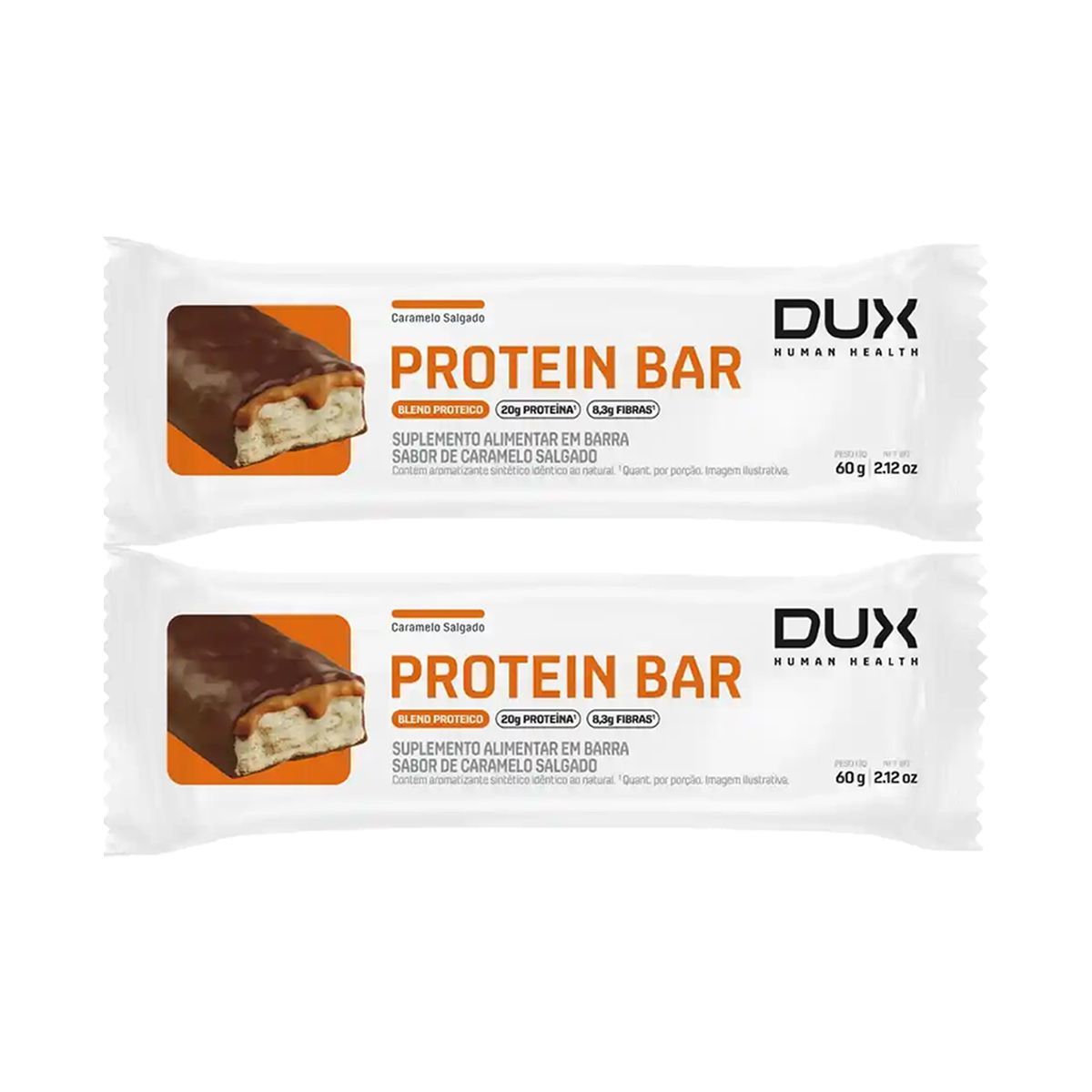 Kit 2X Protein Bar - 1 Unidade 60g Caramelo Salgado - Dux Human Healt