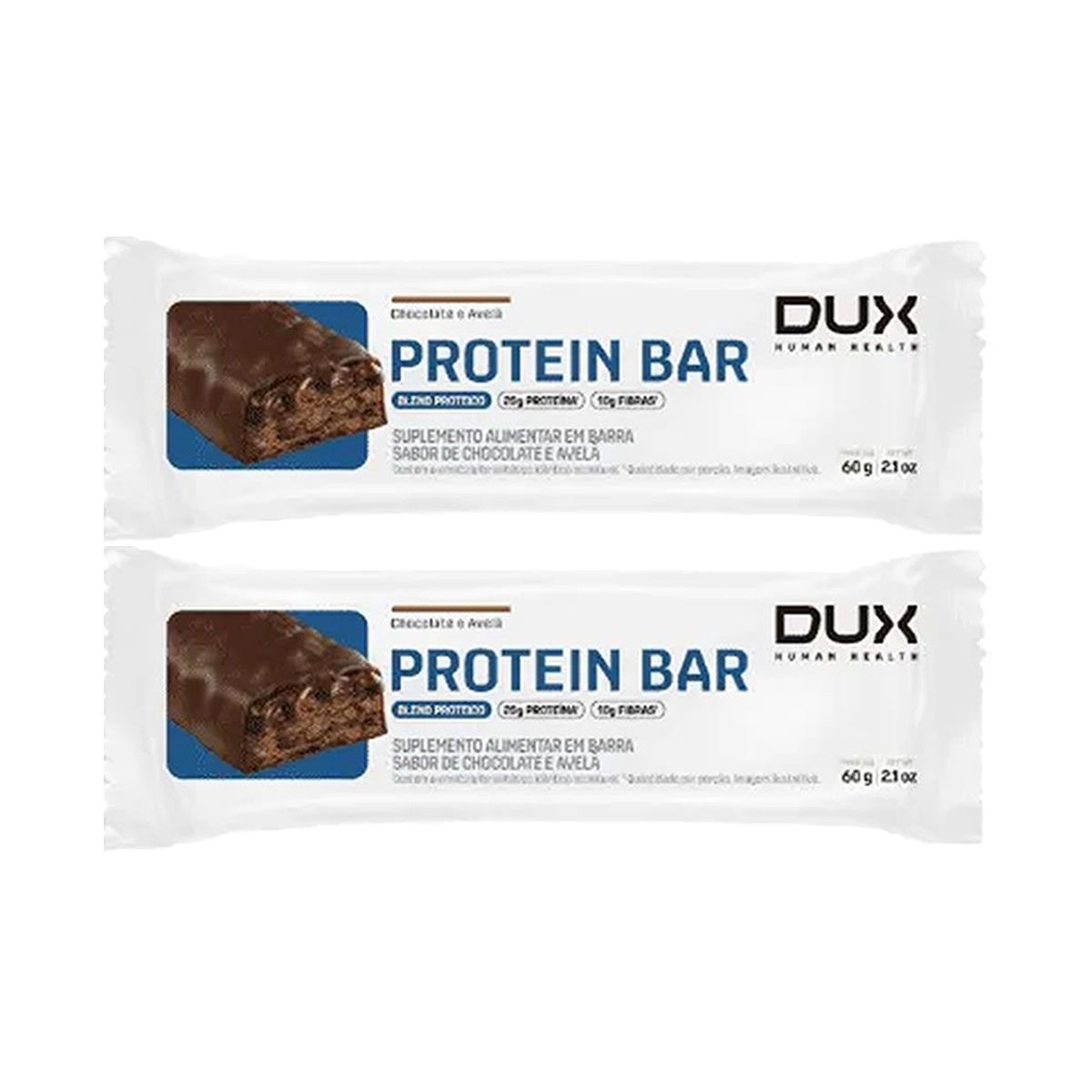 Kit 2X Protein Bar - 1 Unidade 60g Chocolate e Avel� - Dux Nutrition