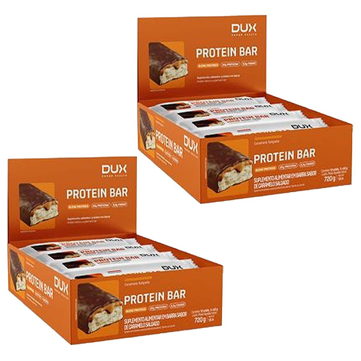 Kit 2X Protein Bar - 12 Unidades 60g Caramelo Salgado - Dux Human Healt