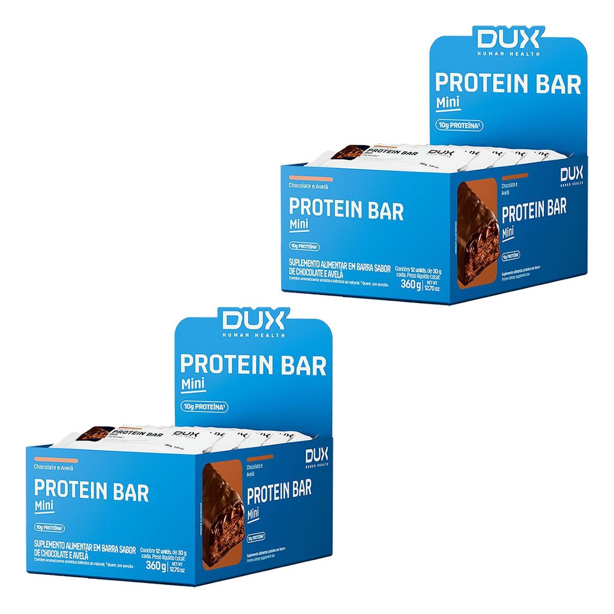 Kit 2X Protein Bar Mini - 12 Unidade 30g Chocolate e Avel� - Dux Human Healt