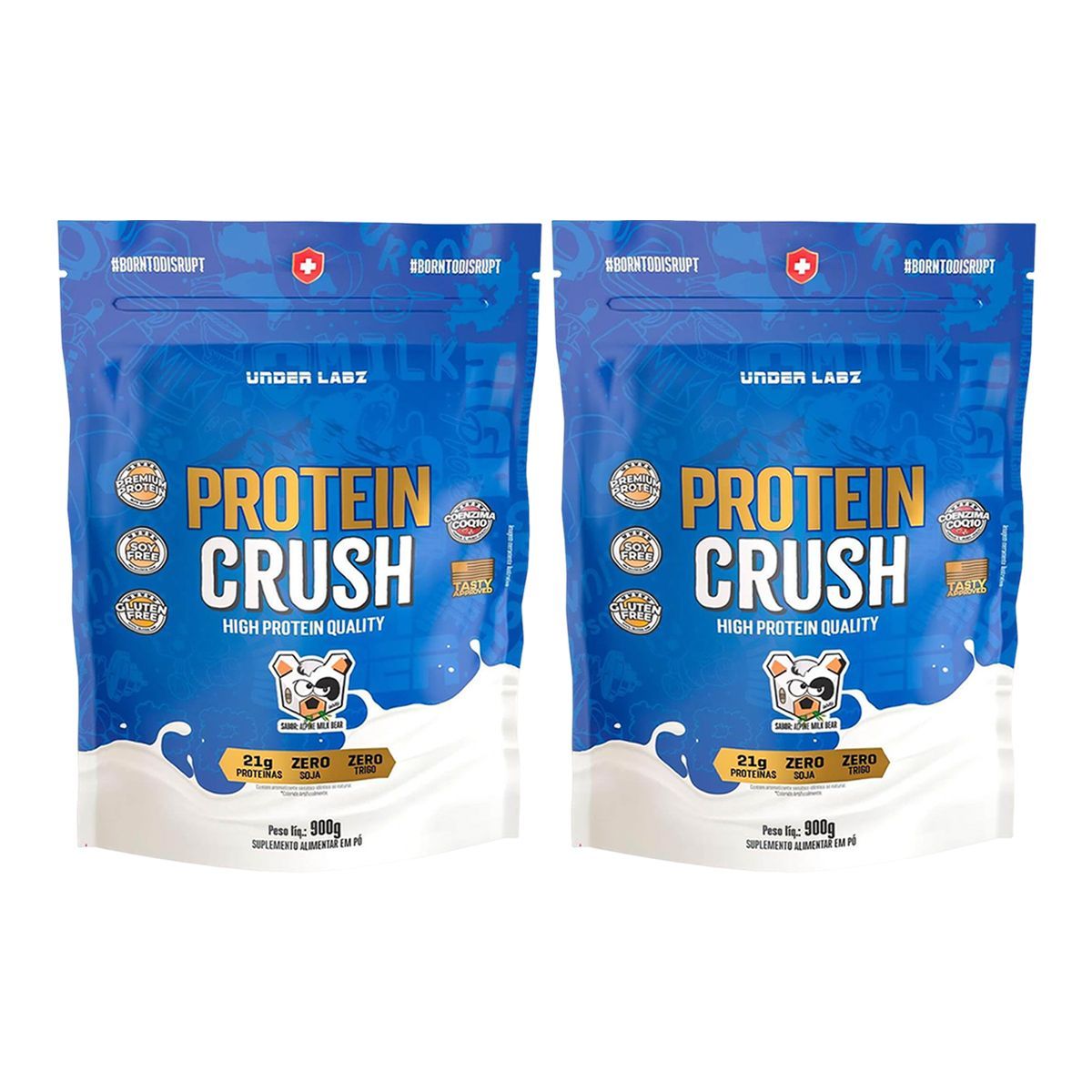Kit 2X Protein Crush - 900g Refil Alpine Milk Bear  - Under Labz