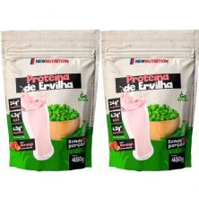 Kit 2X Proteina da Ervilha - 450g Refil Morango - NewNutrition