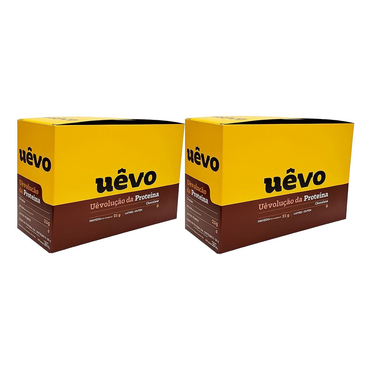 Kit 2X Proteina em P� - 12 Unidades 28g Chocolate - U�vo