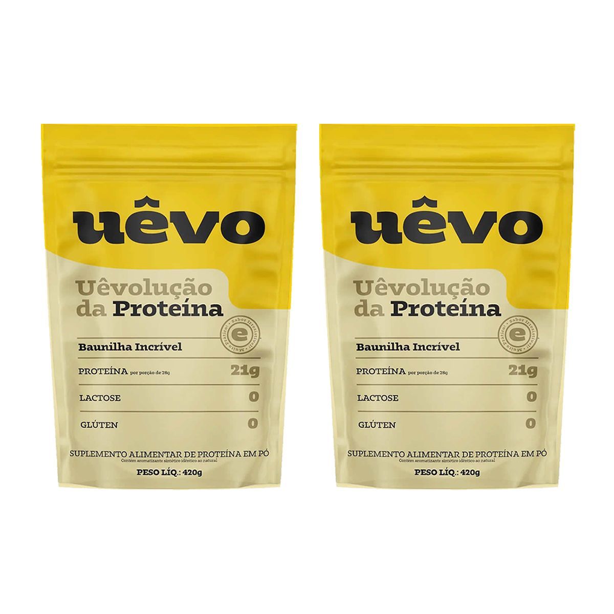 Kit 2X Prote�na U�vo - 420g Refil Baunilha - U�vo