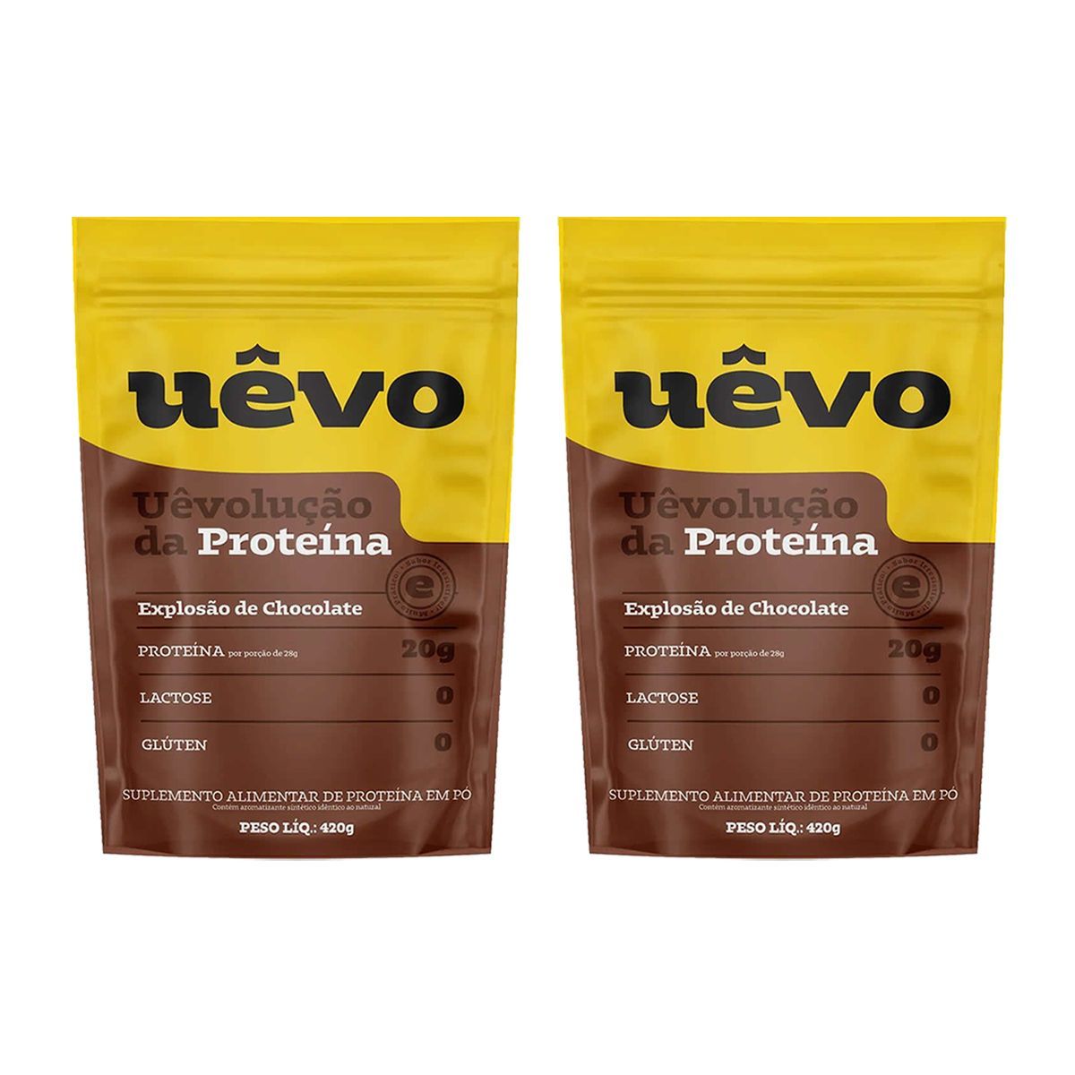 Kit 2X Prote�na U�vo - 420g Refil Chocolate - U�vo