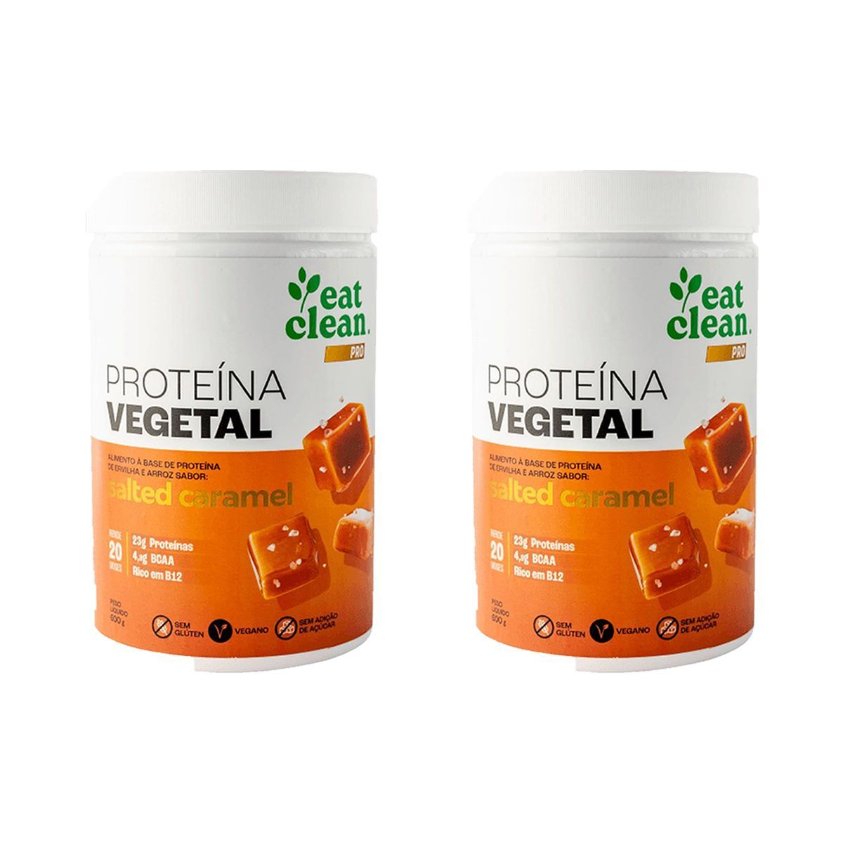 Kit 2X Prote�na Vegetal - 600g Salted Caramel - Eat Clean
