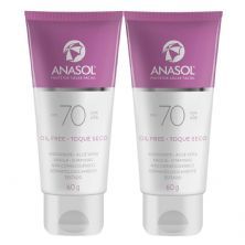 Kit 2X Protetor Solar Facial Toque Seco - 60g FPS 70 - Anasol