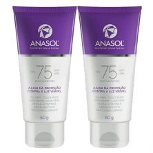 Kit 2X Protetor Solar Facial Toque Seco - 60g FPS 75 - Anasol