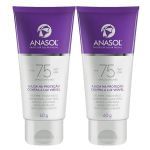 Kit 2X Protetor Solar Facial Toque Seco - 60g FPS 75 - Anasol