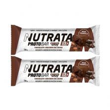 Kit 2X Proto Bar Choco Whey - 1 Unidade de 70g Chocolate com Nibs de Cacau - Nutrata