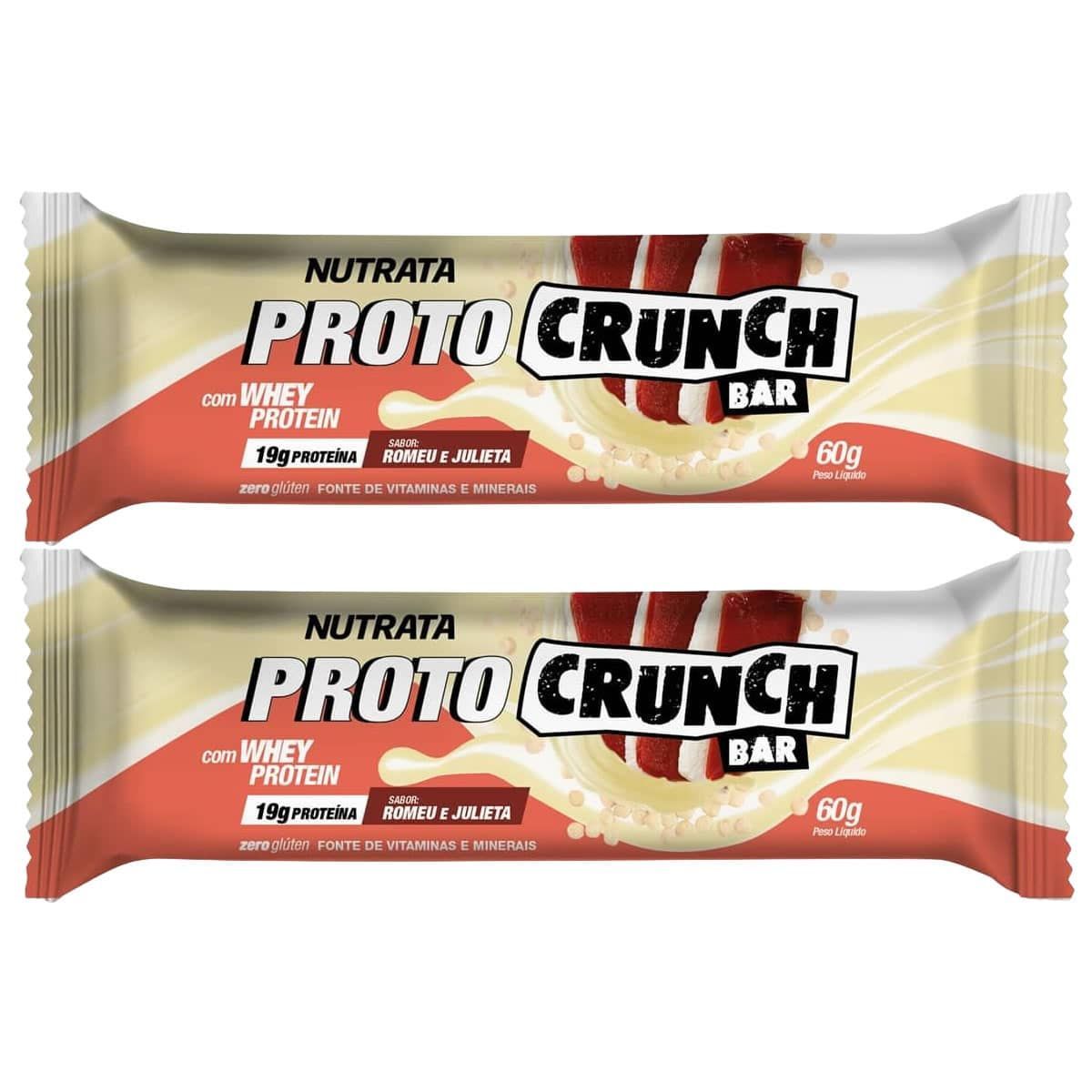 Kit 2X Proto Crunch Bar - 1 Barra de 60g Romeu e Julieta - Nutrata