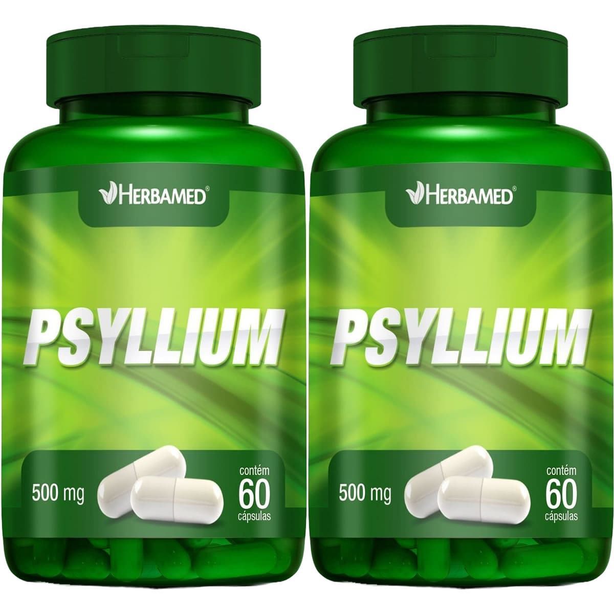 Kit 2X Psyllium 500mg 60 C�psulas - Herbamed
