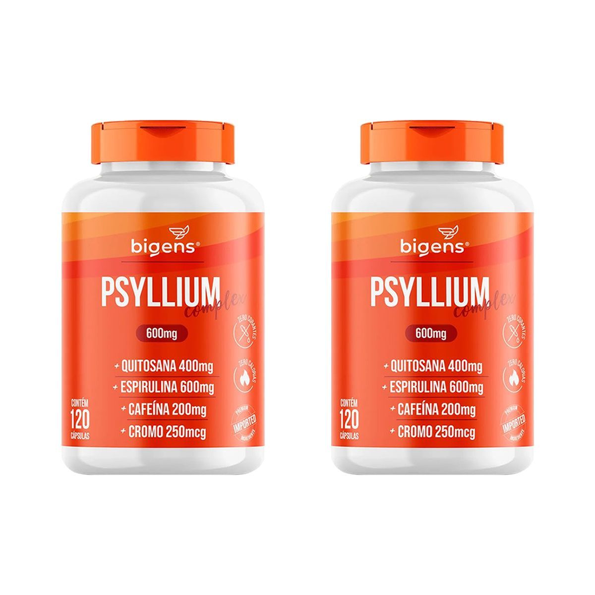 Kit 2X Psyllium Complex - 120 C�psulas - Bigens