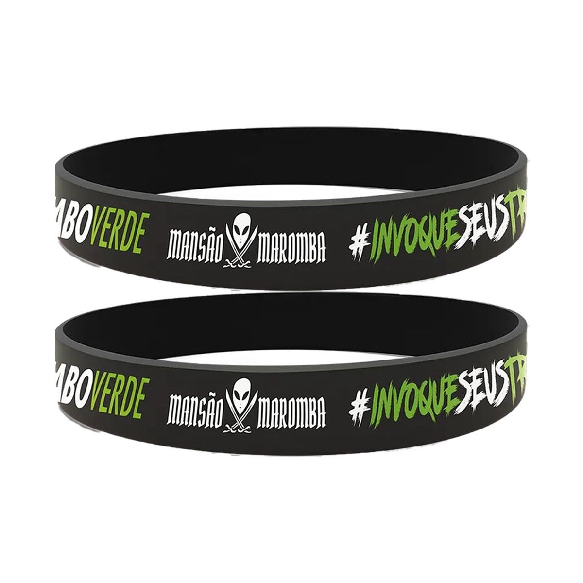 Kit 2X Pulseira de Silicone - Diabo Verde - FTW
