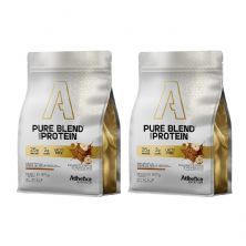 Kit 2X Pure Blend 100% Protein Lacto-free - 907g Refil Creme de Avel� - Atlh�tica Nutrition
