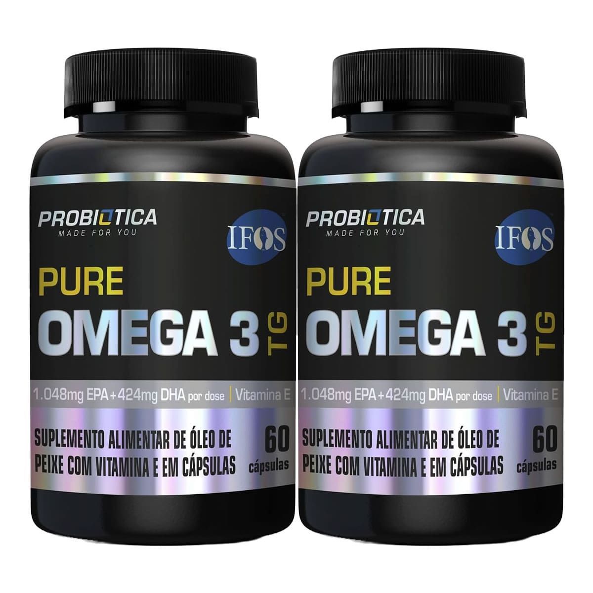 Kit 2X Pure Omega 3 TG - 60 C�psulas - Probi�tica